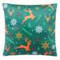 Velvet Christmas Cushion Cover- Green