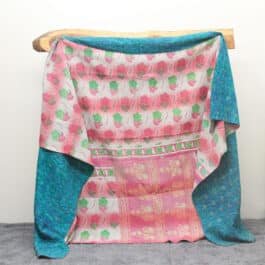Reversible Vintage Patchwork Kantha Quilt